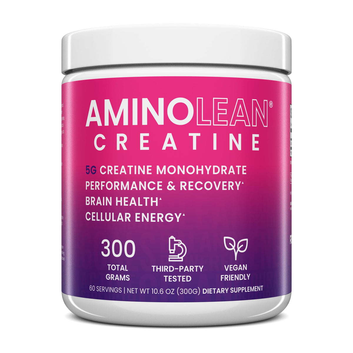 AminoLean Creatine de RSP NUTRITION dans une bouteille, définition musculaire potentielle.