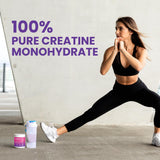 Cuillère-dose AminoLean Creatine devant le pot, dosage précis pour énergie et récupération.