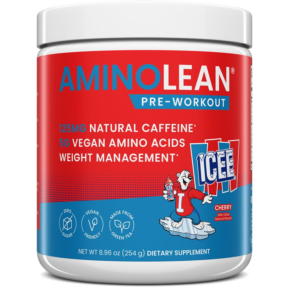 AminoLean ICEE de RSP Nutrition est une poudre pré-entraînement offrant énergie naturelle et concentration.