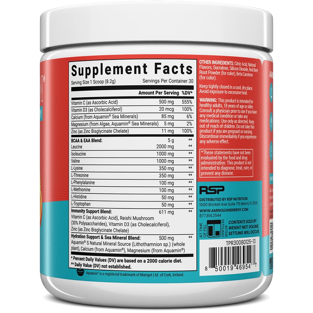 AminoLean Recovery Hydration – zéro sucre, formule légère pour l'hydratation.