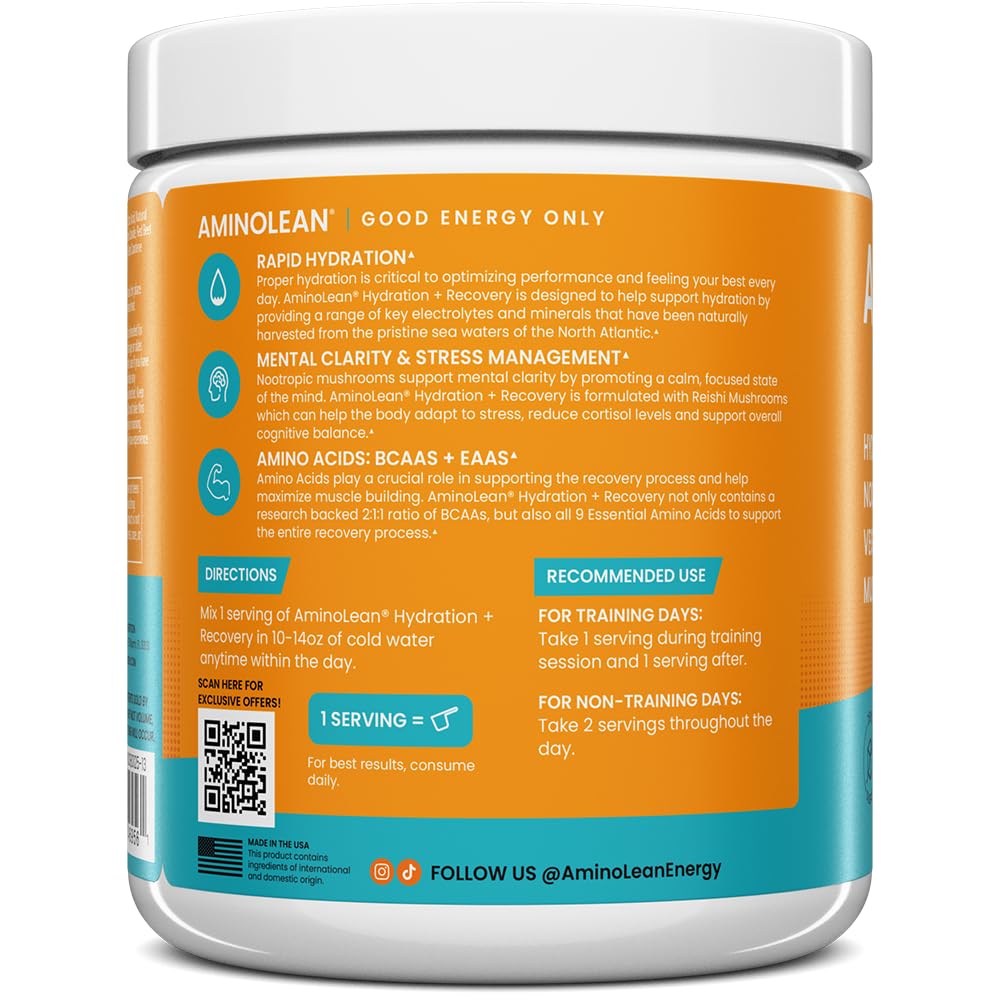 Utilisation quotidienne AminoLean Recovery: boisson rafraîchissante et pratique.
