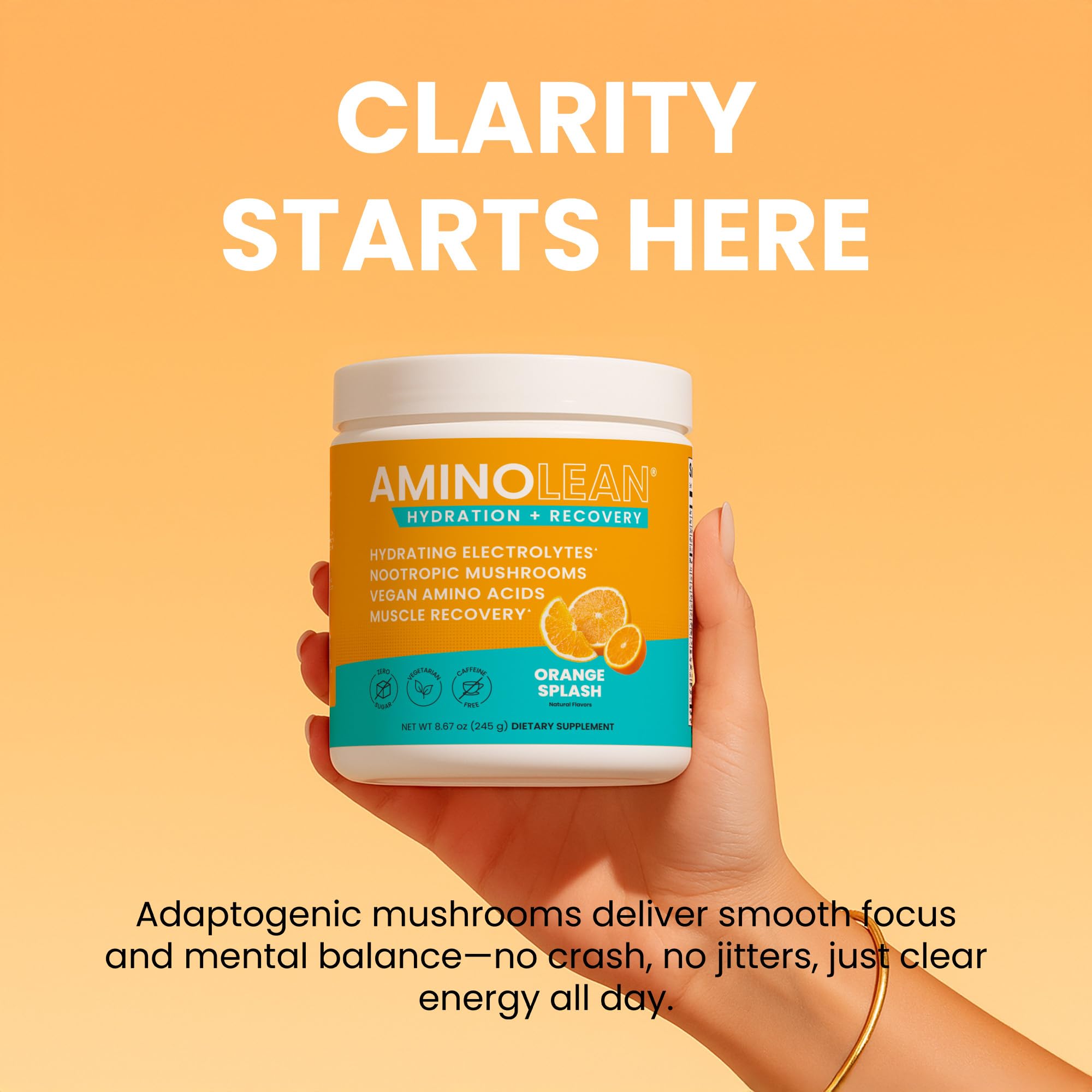 Formule zéro sucre AminoLean Recovery: hydratation légère sans sucre ajouté.