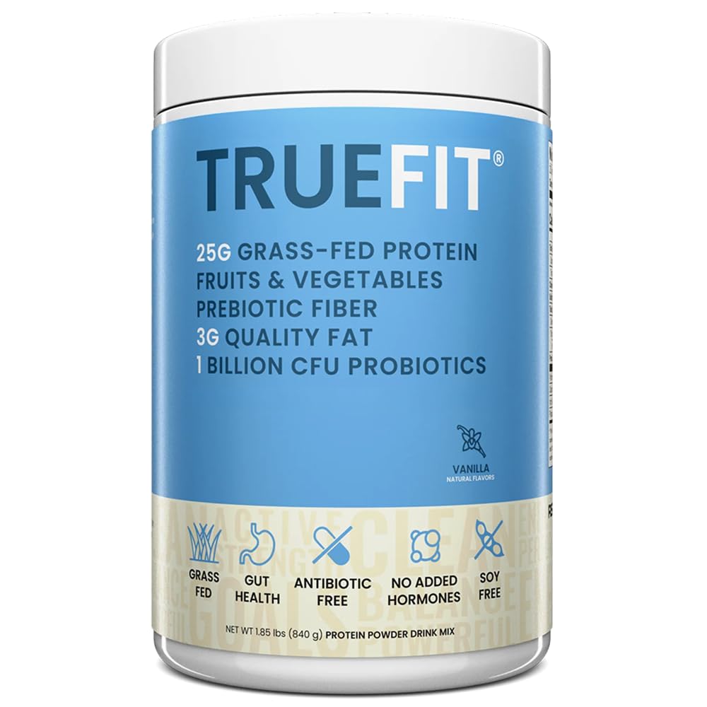 TrueFit de RSP Nutrition — poudre protéine fibre pour satiété et digestion saine.