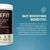 TrueFit: prébiotiques et probiotiques pour digestion et flore intestinale potentielle.