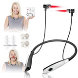 RTFLYKAY thérapie lumière rouge pour oreilles avec couvre-canal et manchon en silicone, confort potentiel.