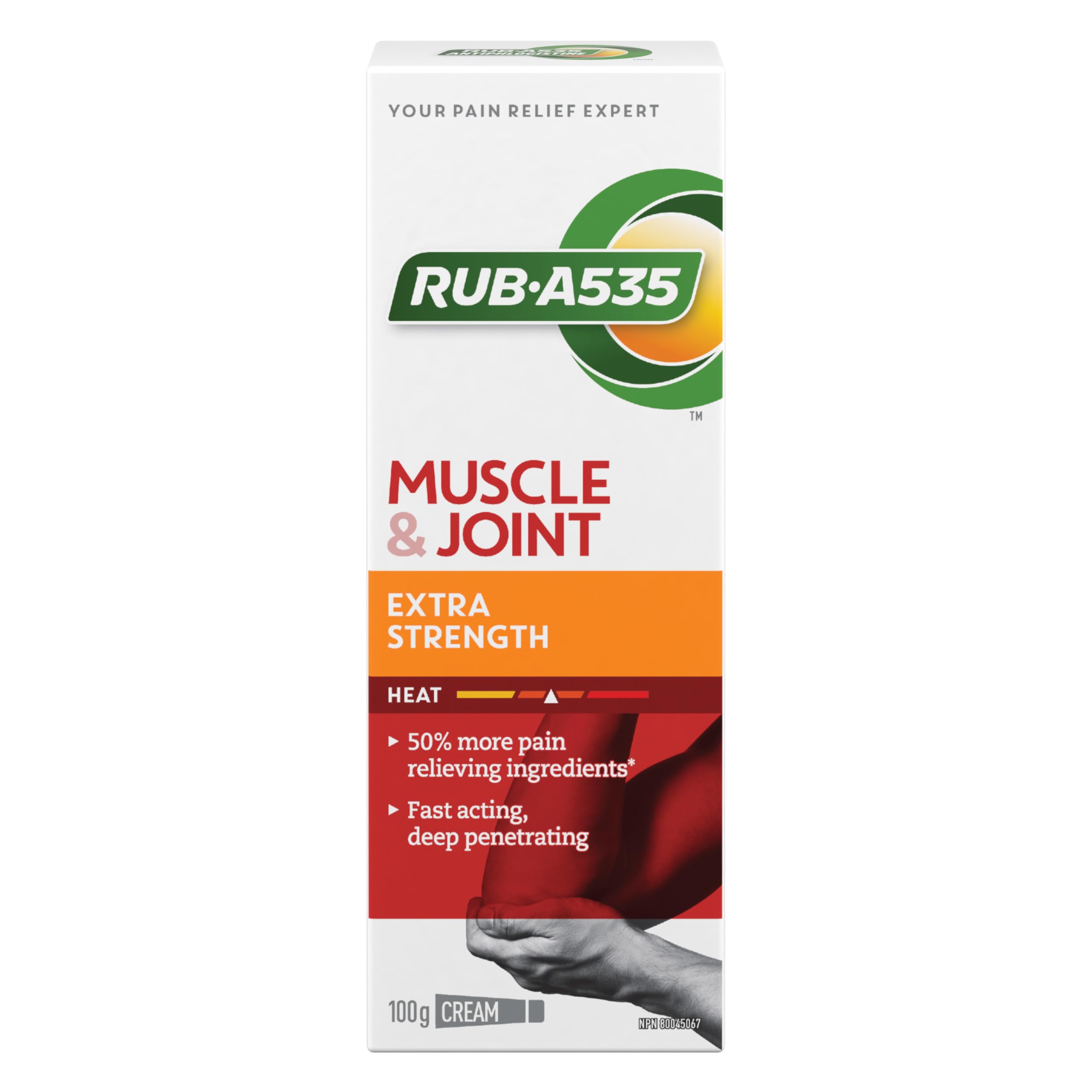 Rub A535 Crème Extra-Force dans un pot, application ciblée et réconfort rapide.
