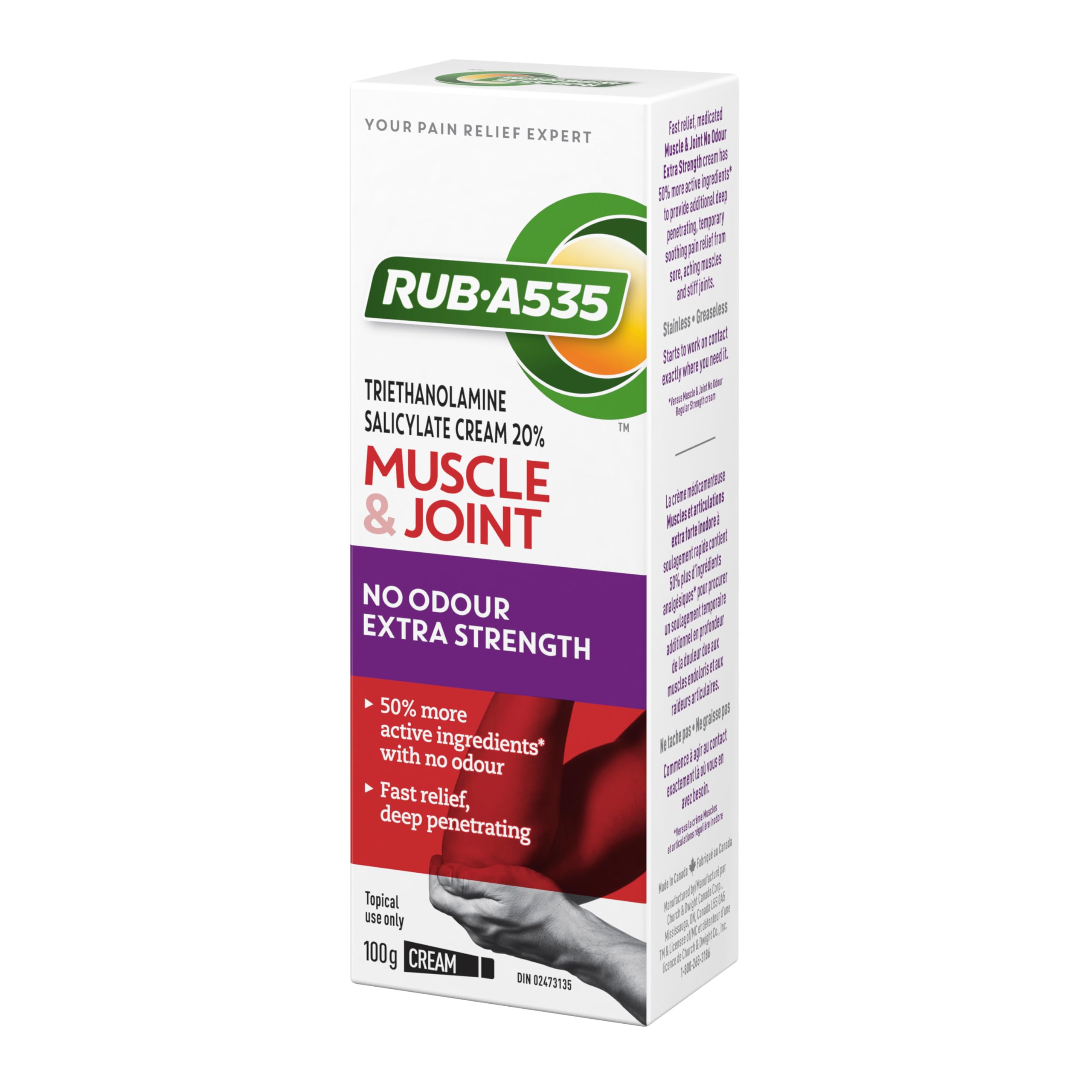 Rub A535, fabriqué au Canada.