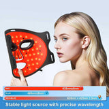 RubraVive masque LED bleu pour peau plus nette.