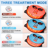 RubraVive masque LED rouge ciblant les ridules potentielles.