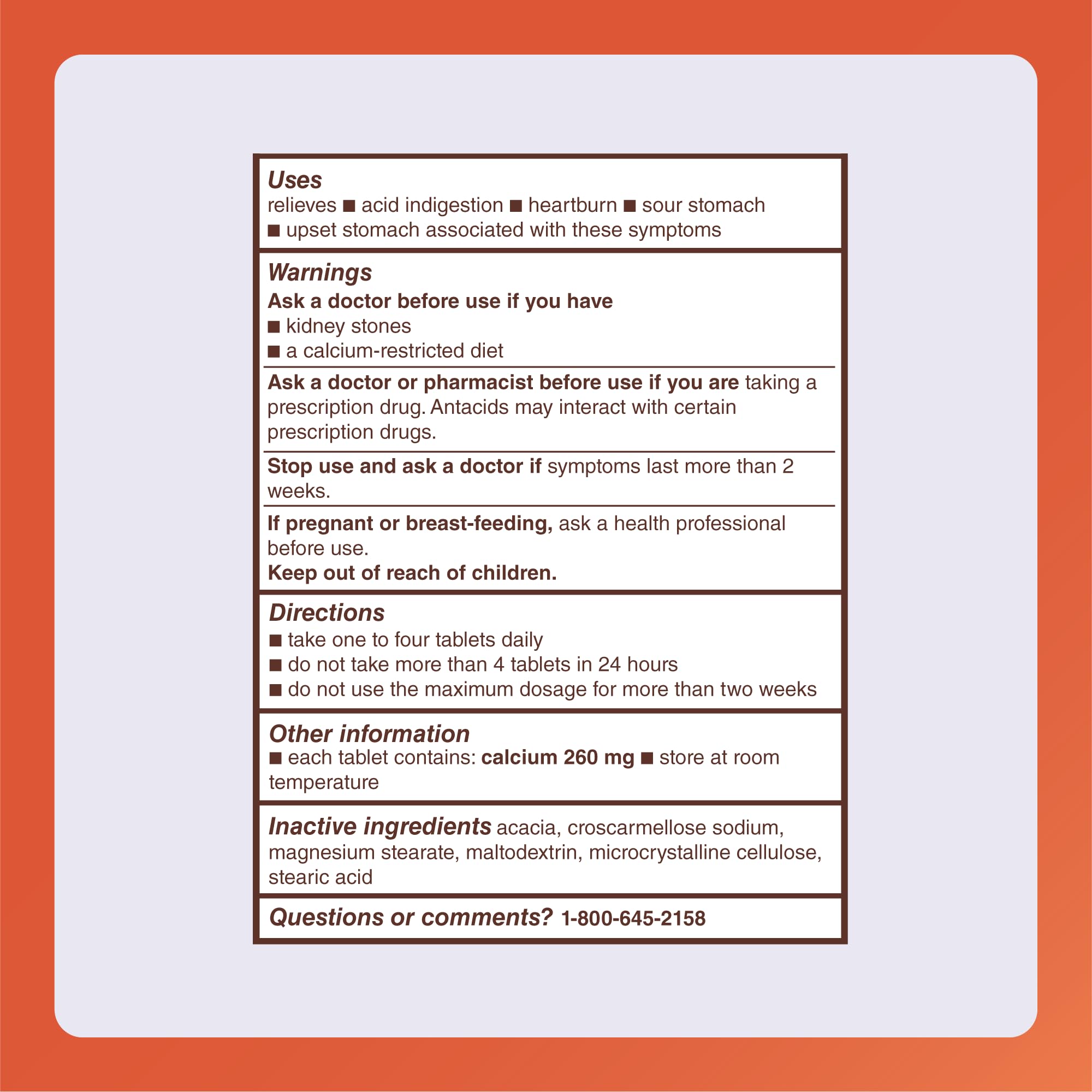 Rugby Calcium Carbonate: emballage clair et fiable, indication de dosage et informations qualité.