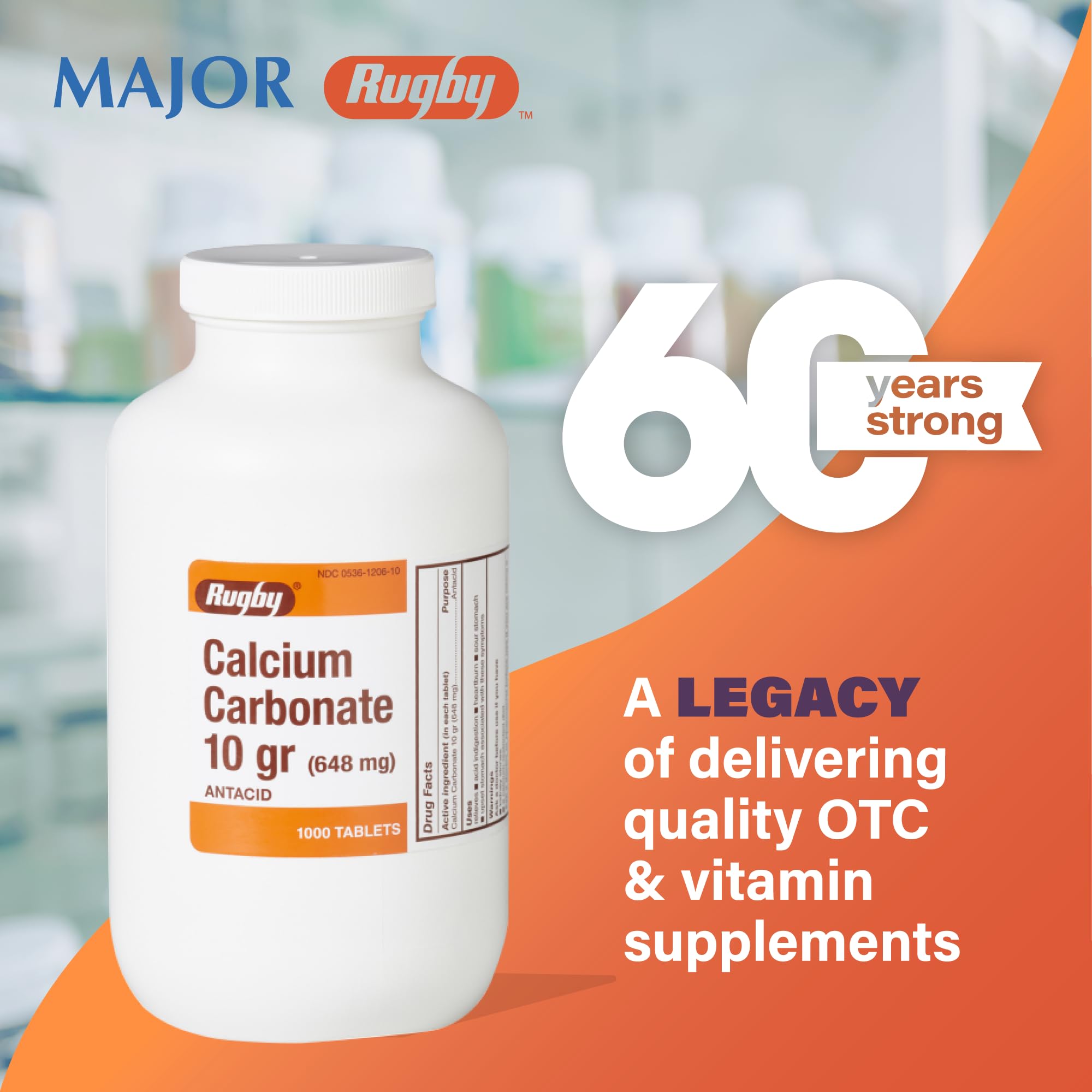 Rugby Calcium Carbonate: étiquette lisible, rappel des usages et sécurité produit.