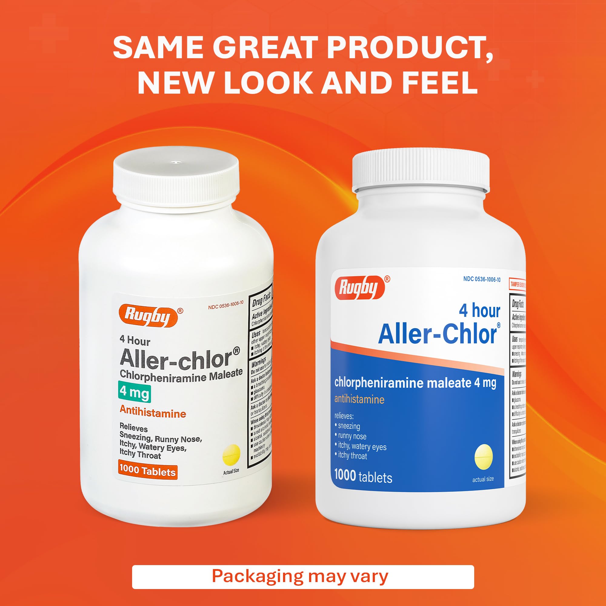 RUGBY LABORATORIES Aller-chlor montre le dosage et la prise recommandée.