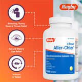 RUGBY LABORATORIES Aller-chlor emballage démontrant la qualité du produit.