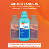 Ingrédients actifs: hydroxyde d'aluminium, hydroxyde de magnésium et siméthicone