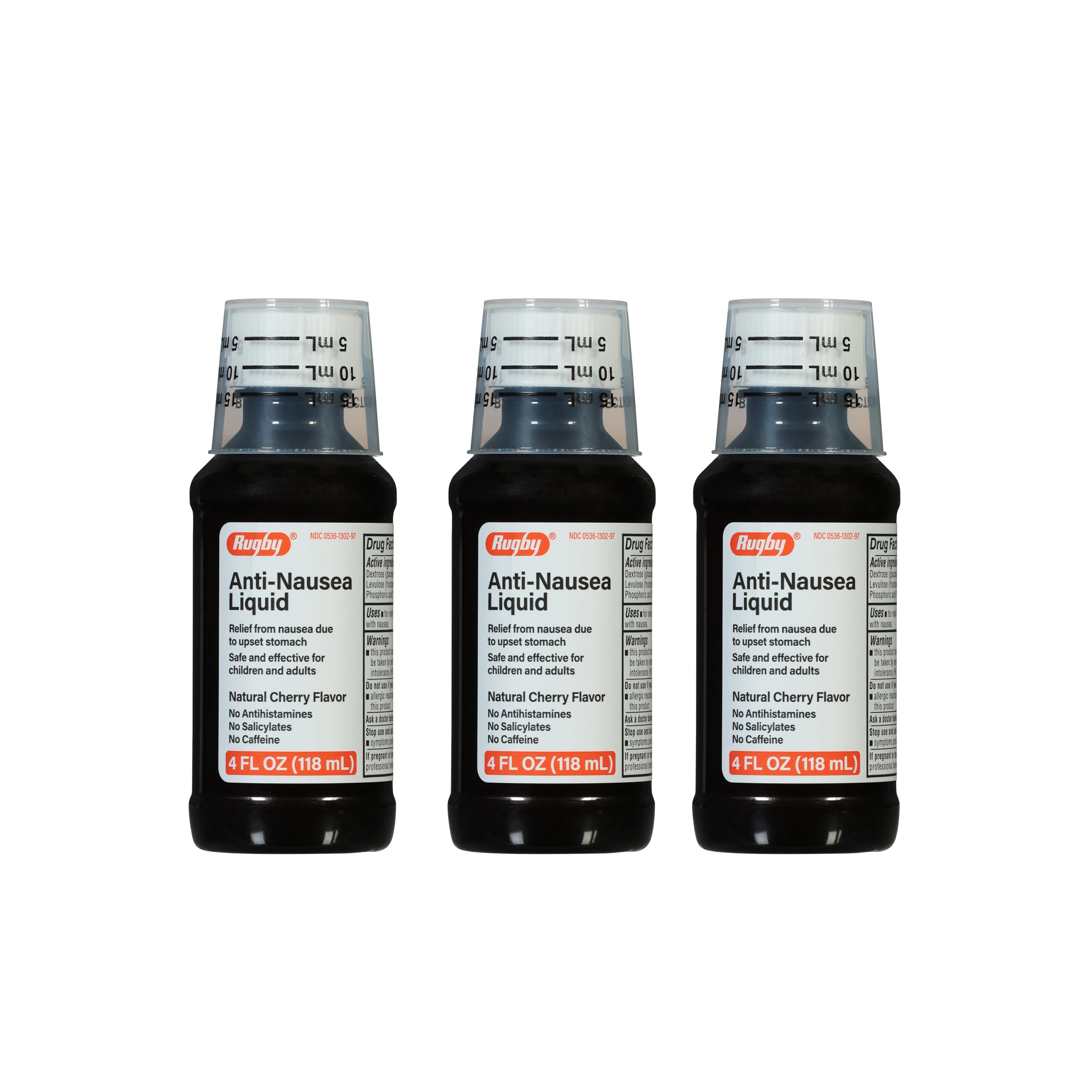RUGBY LABORATORIES Rugby anti-nausée liquide, bouteille cerise, soulagement potentiel des inconforts gastriques.