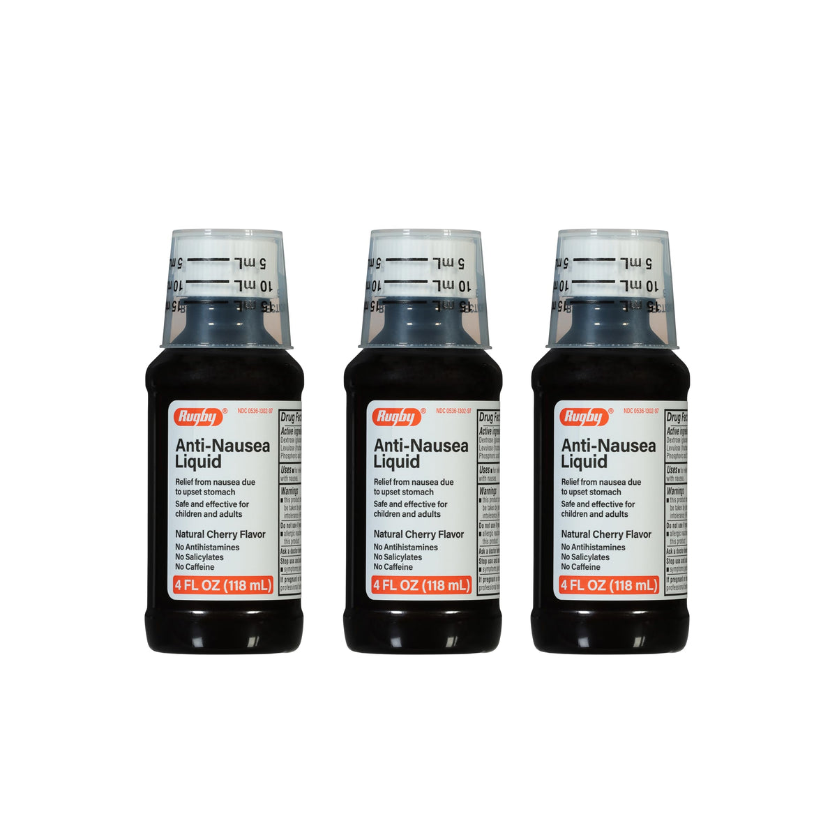 RUGBY LABORATORIES Rugby anti-nausée liquide, bouteille cerise, soulagement potentiel des inconforts gastriques.