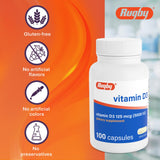 Rugby Laboratoires boite 100 capsules D3 – usage quotidien pratique