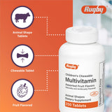 Rugby Laboratories – bouteille multivitamines enfants, format pratique pour la routine.