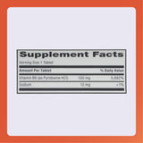 Flacon Rugby Laboratories – bouteilles de tablettes B6 100 mg faciles à emporter.