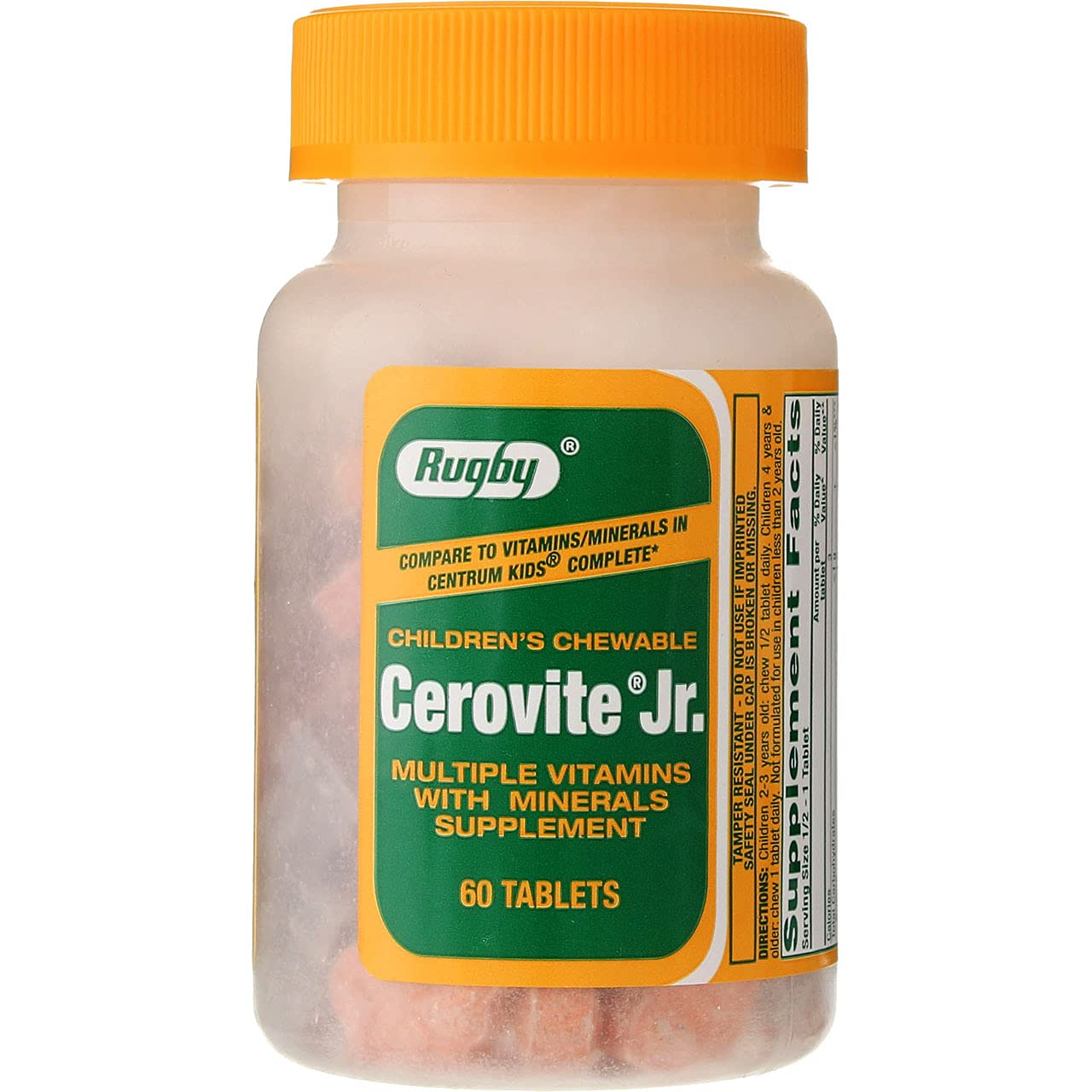Cerovite Jr de Rugby Laboratories – boîte exposée, soutien quotidien pour enfants actifs