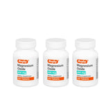 Rugby Laboratories, bouteille de comprimés magnésium oxydes 400 mg pour usage quotidien.