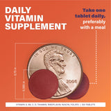 Gros plan sur les comprimés Daily-Vite Multivitamine, faciles à avaler.
