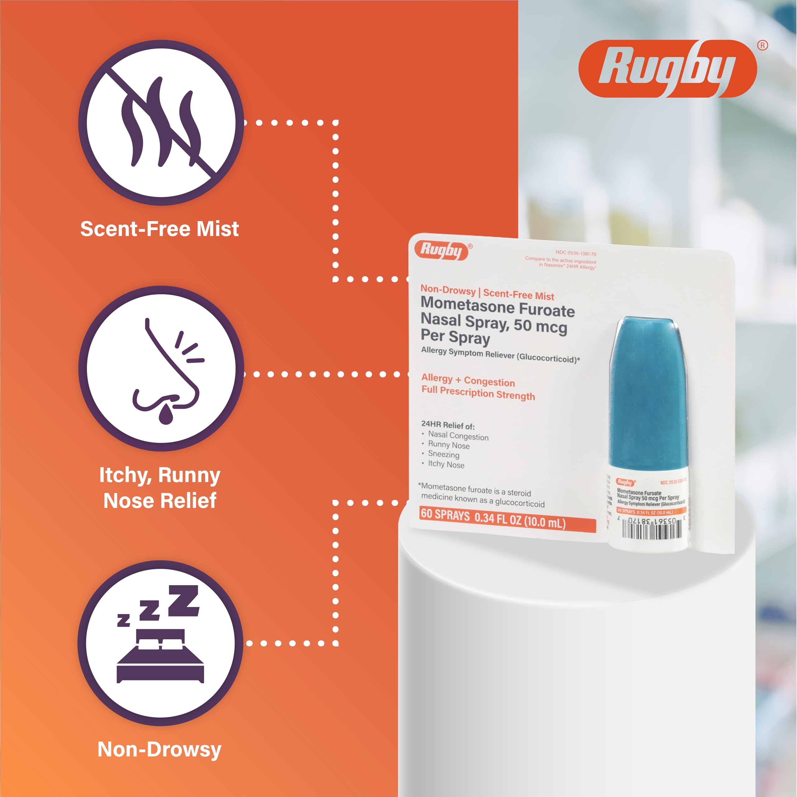 RUGBY LABORATORIES emballage et notice, guide clair d’utilisation.