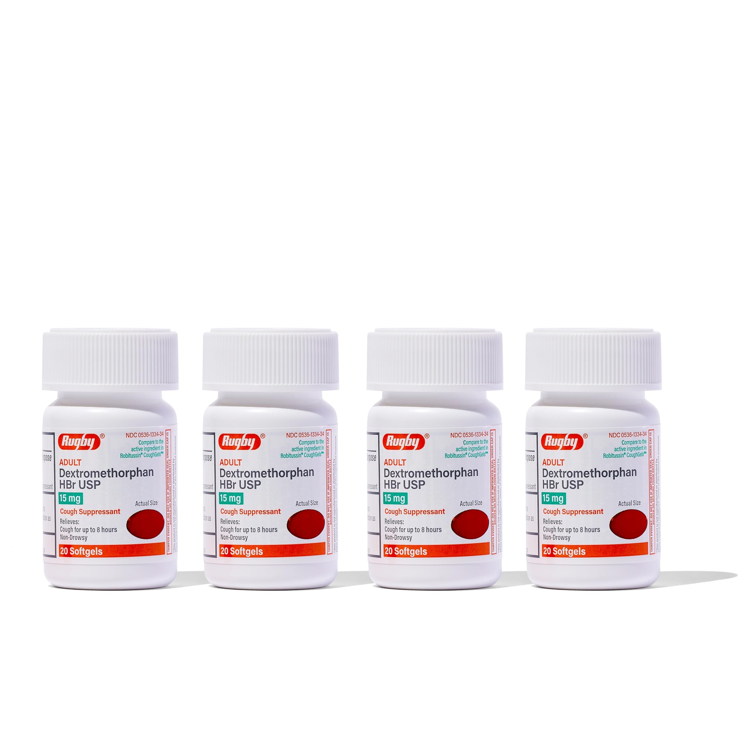 Rugby Laboratories emballage gélules molles dextrométhorphane 15 mg pour usage pratique