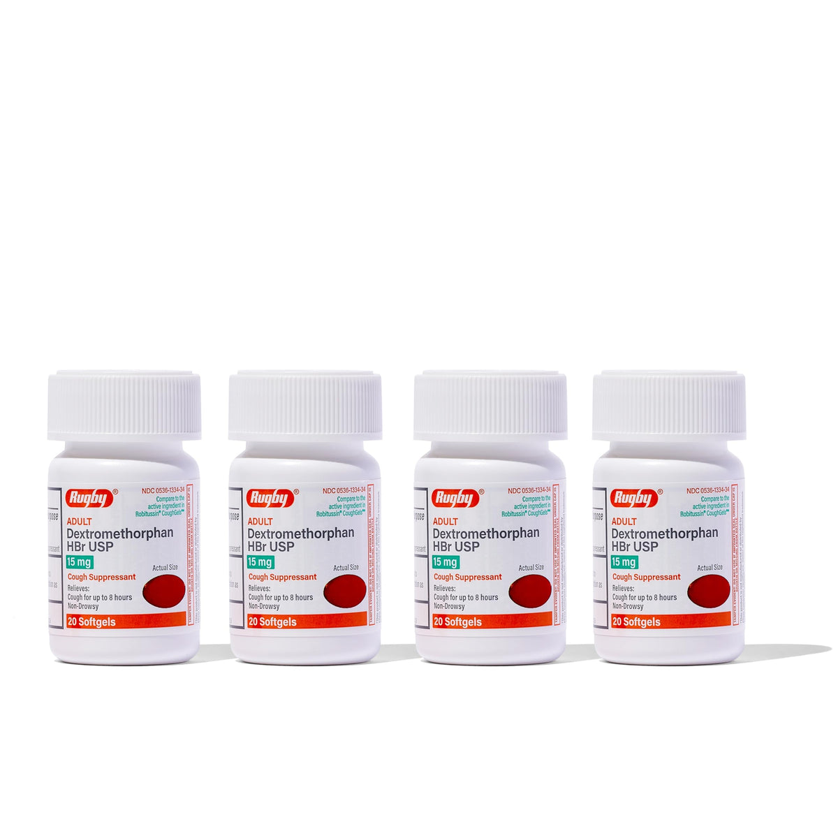 Rugby Laboratories emballage gélules molles dextrométhorphane 15 mg pour usage pratique