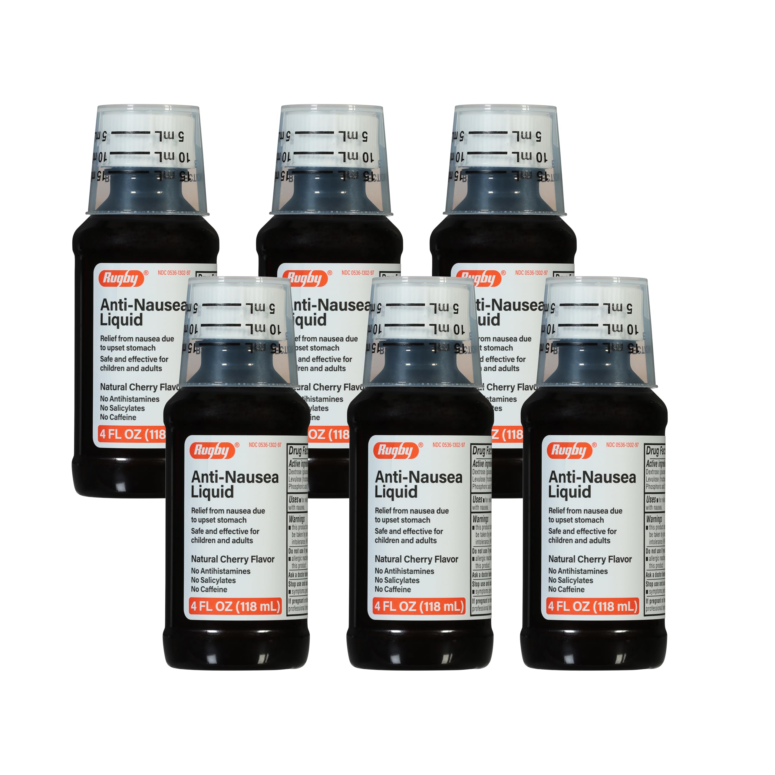 Rugby Laboratories Liquide anti-nausee, bouteille cerise, pratique pour soulager les malaises d estomac.