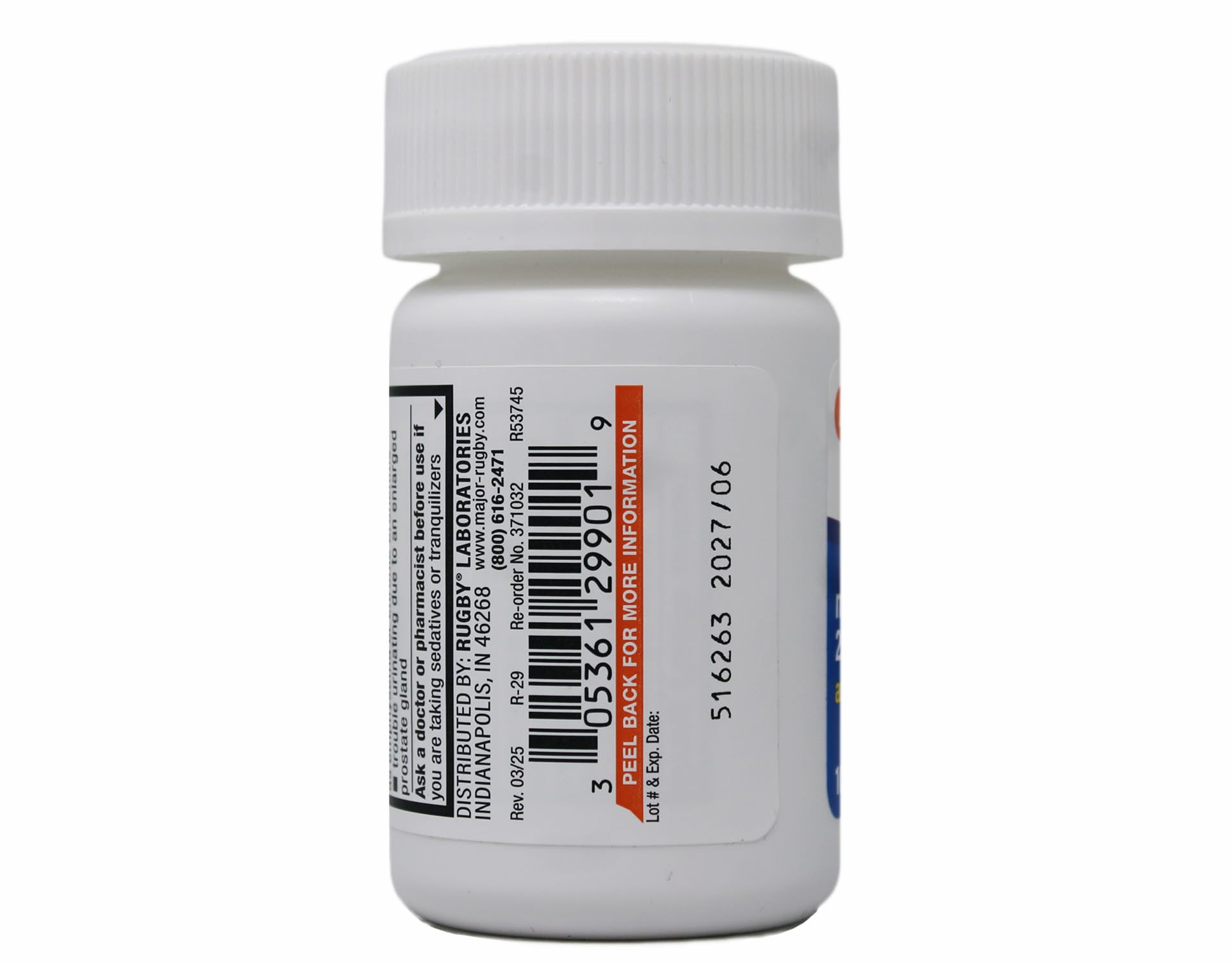 Tablettes Méclizine 25 mg, comprimés à mâcher faciles à prendre en voyage.