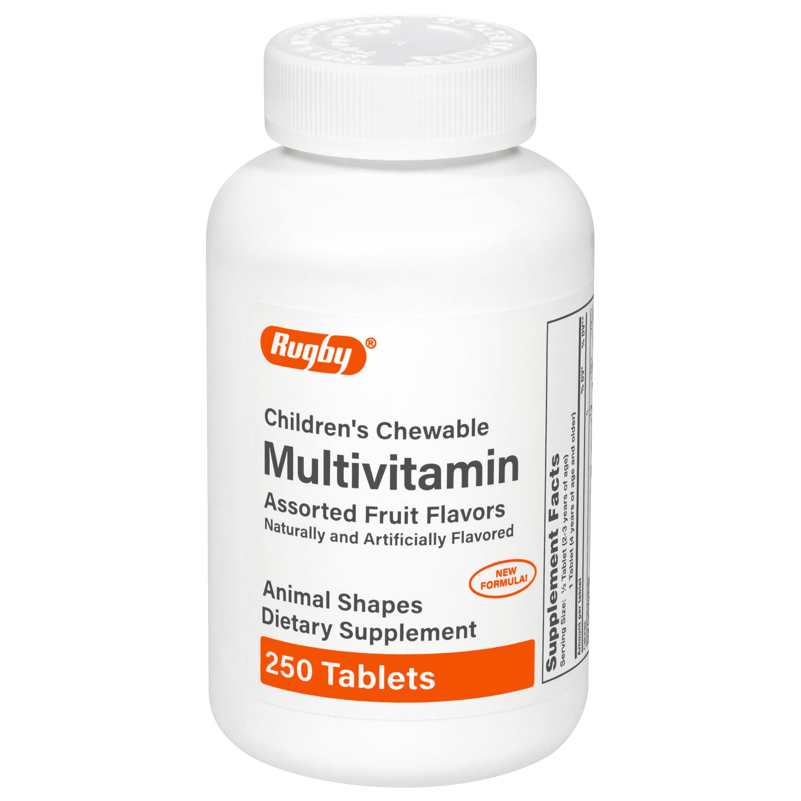 Rugby Laboratories – multivitamines enfants, forme animale, saveurs fruits, idéal pour le quotidien.
