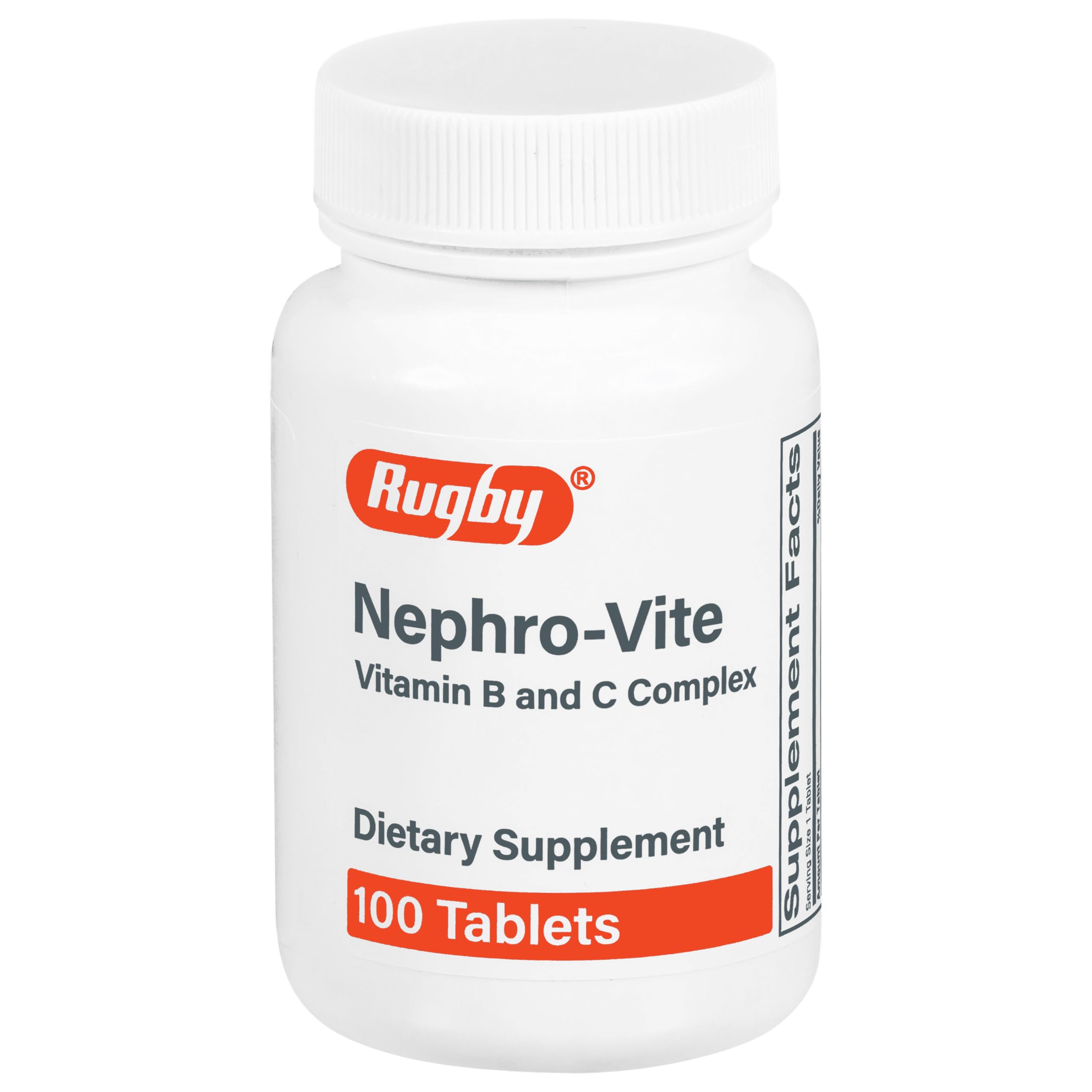 Rugby Laboratories Nephro-Vite, boîte d'unités soutenant l'apport nutritionnel quotidien.