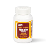 Rugby Laboratories Niacin 1000 mg – bouteille avec libération tempérée, soutien métabolisme.