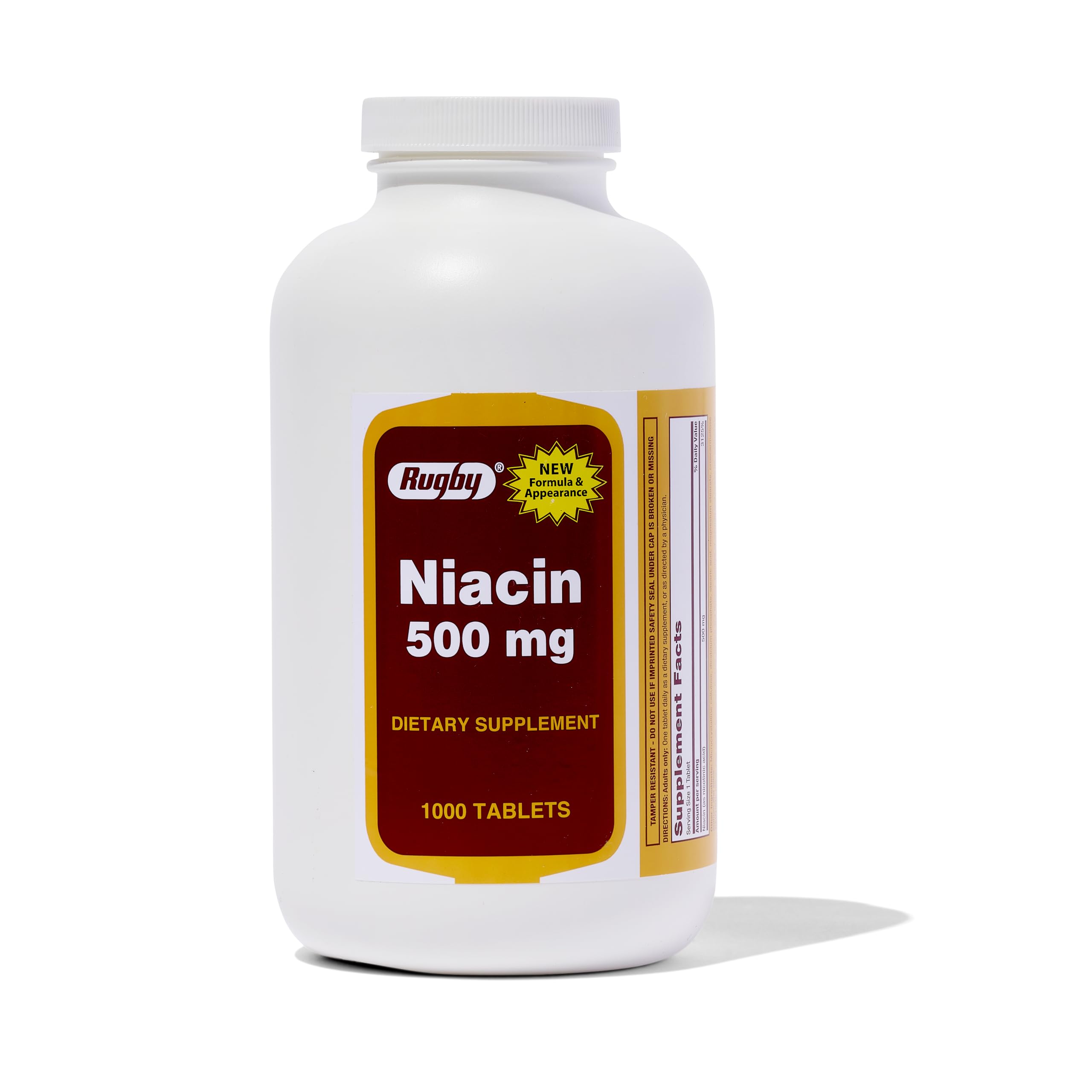 Rugby Laboratoires Niacin 500 mg – tablette pour soutien énergétique et routine quotidienne.