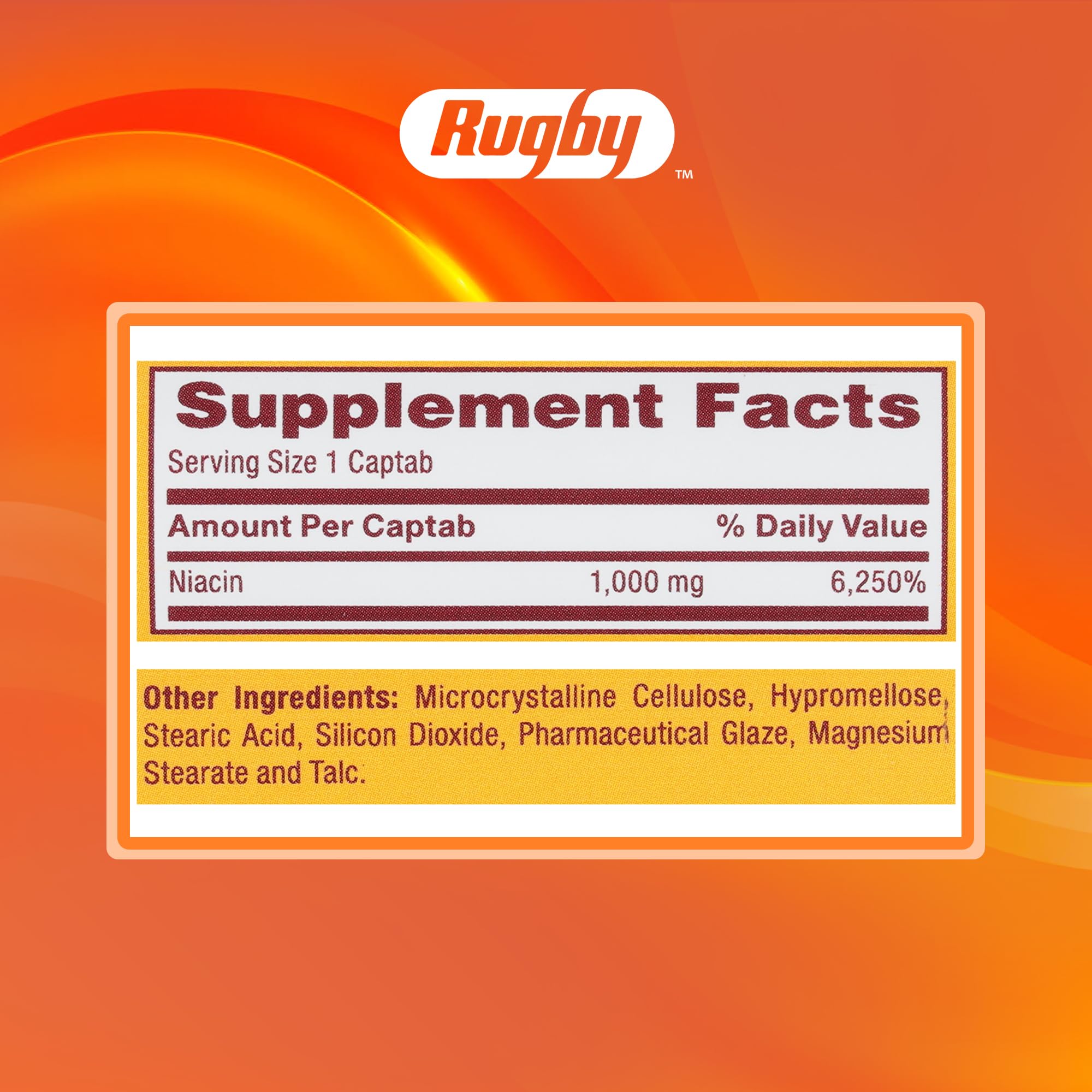 Rugby Laboratories Niacin – utilisation quotidienne simple dans votre routine santé.