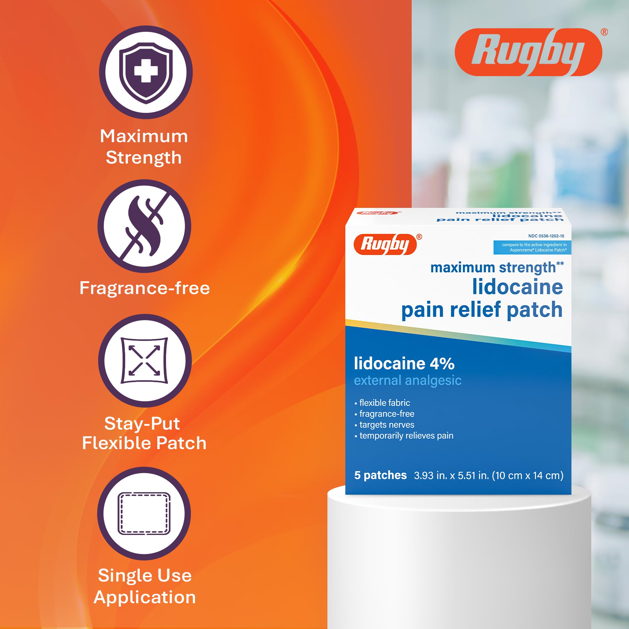 Patch Rugby Laboratories s’applique sur peau propre et sèche.