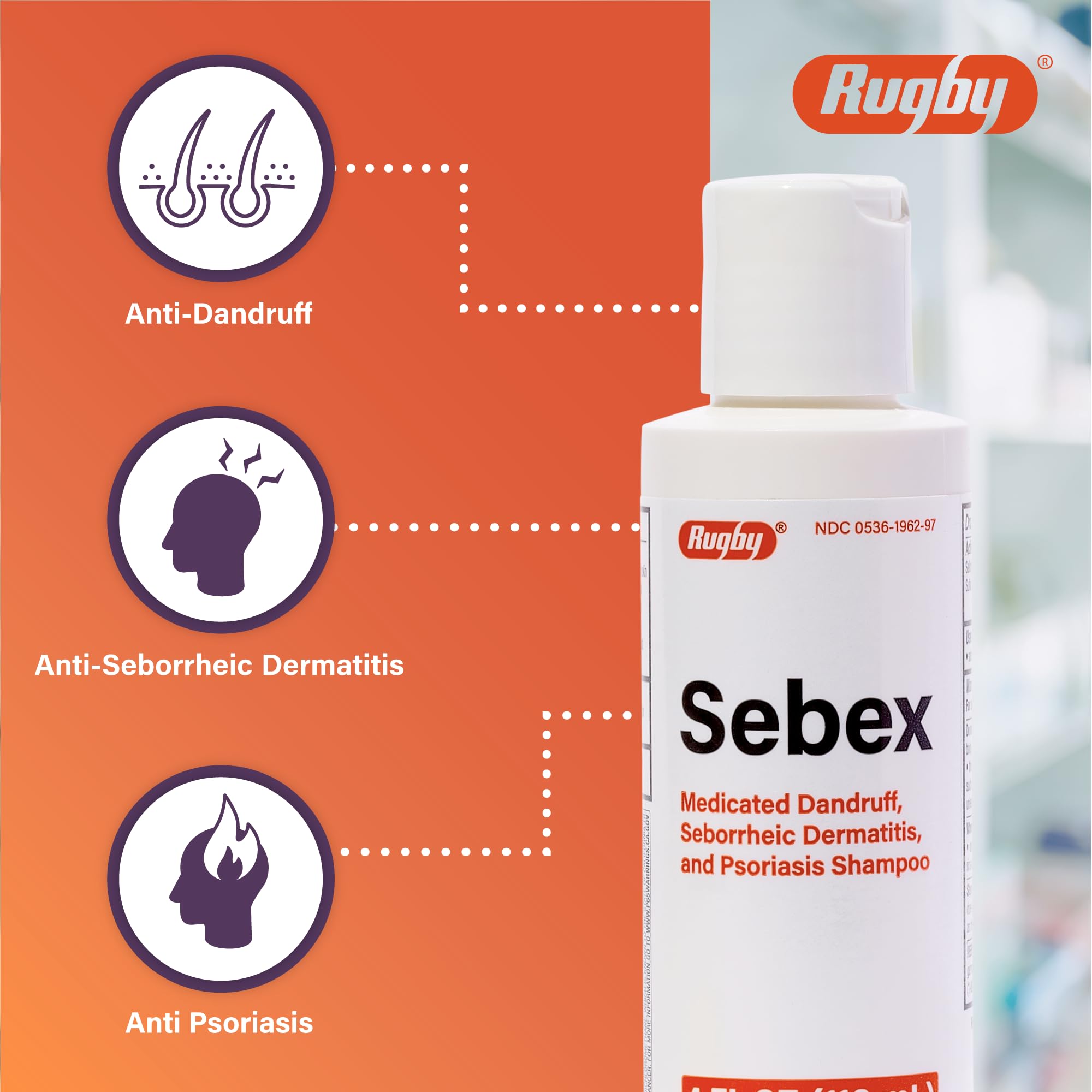 Rugby Sebex Shampoing: mousse dans la paume, lavage en douceur du cuir chevelu.