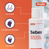 Rugby Sebex Shampoing: mousse dans la paume, lavage en douceur du cuir chevelu.