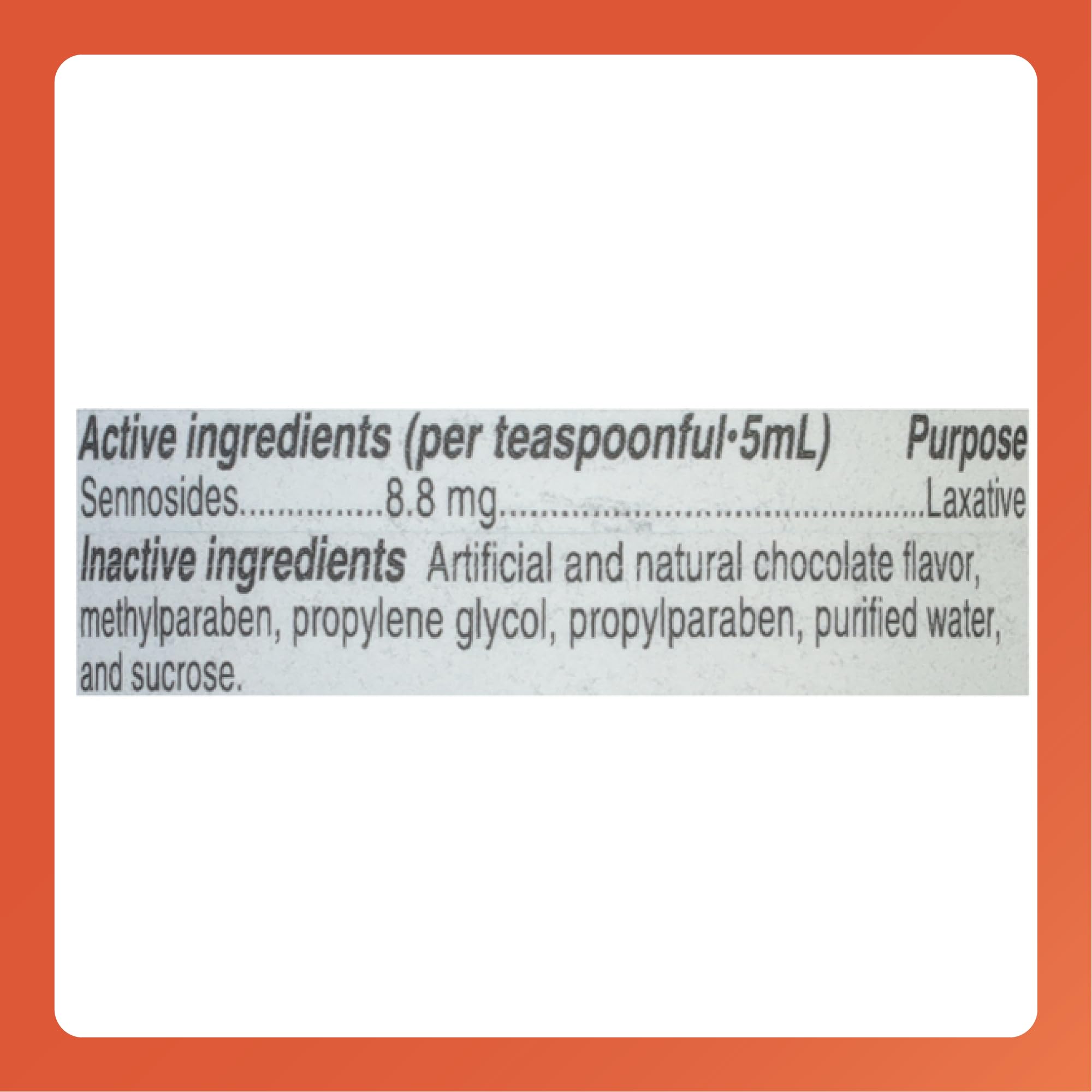Rugby Laboratories Sénna Liquide – verre doseur, dose adaptée pour adultes et adolescents.