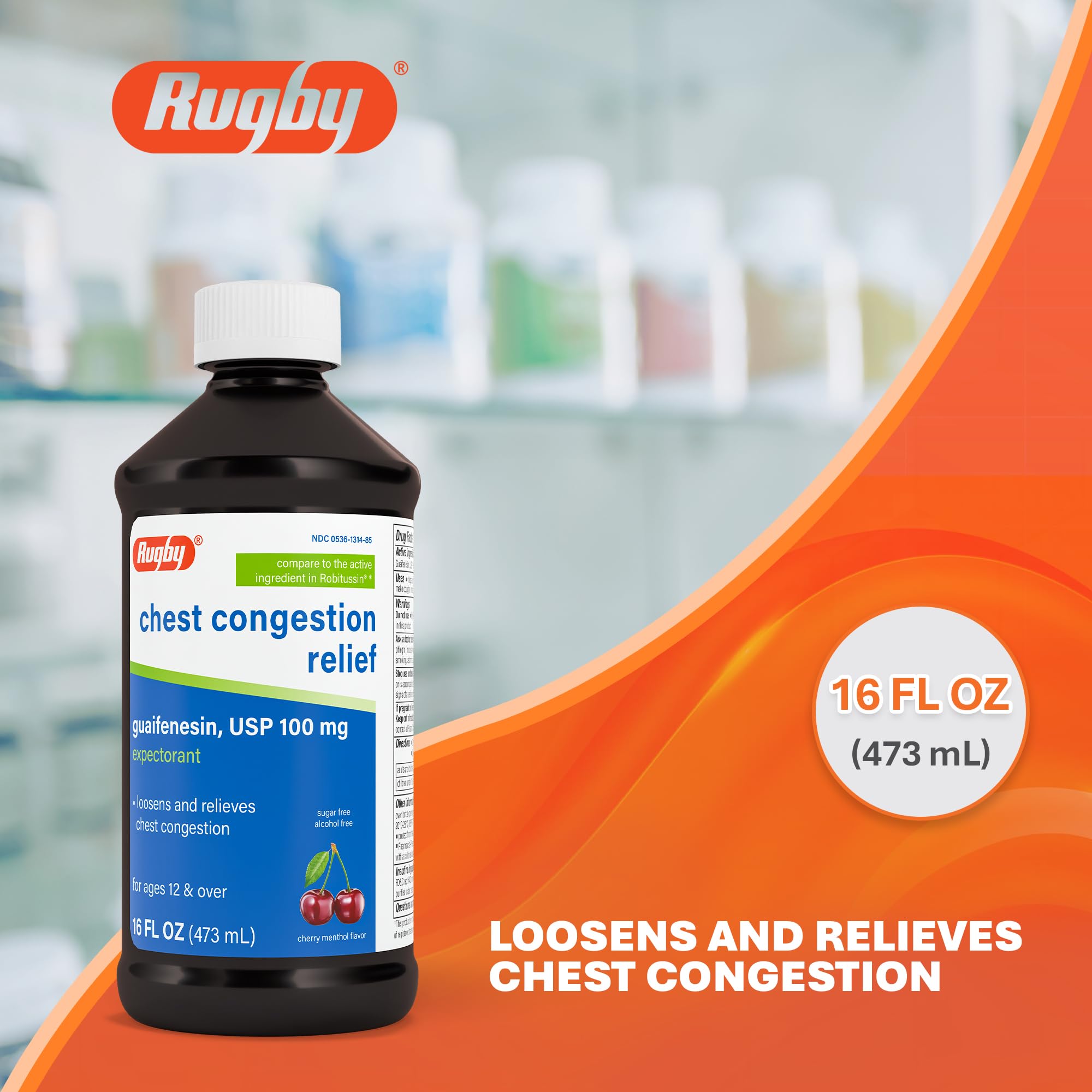 Étiquette Rugby Laboratories avec dosage clairement indiqué.