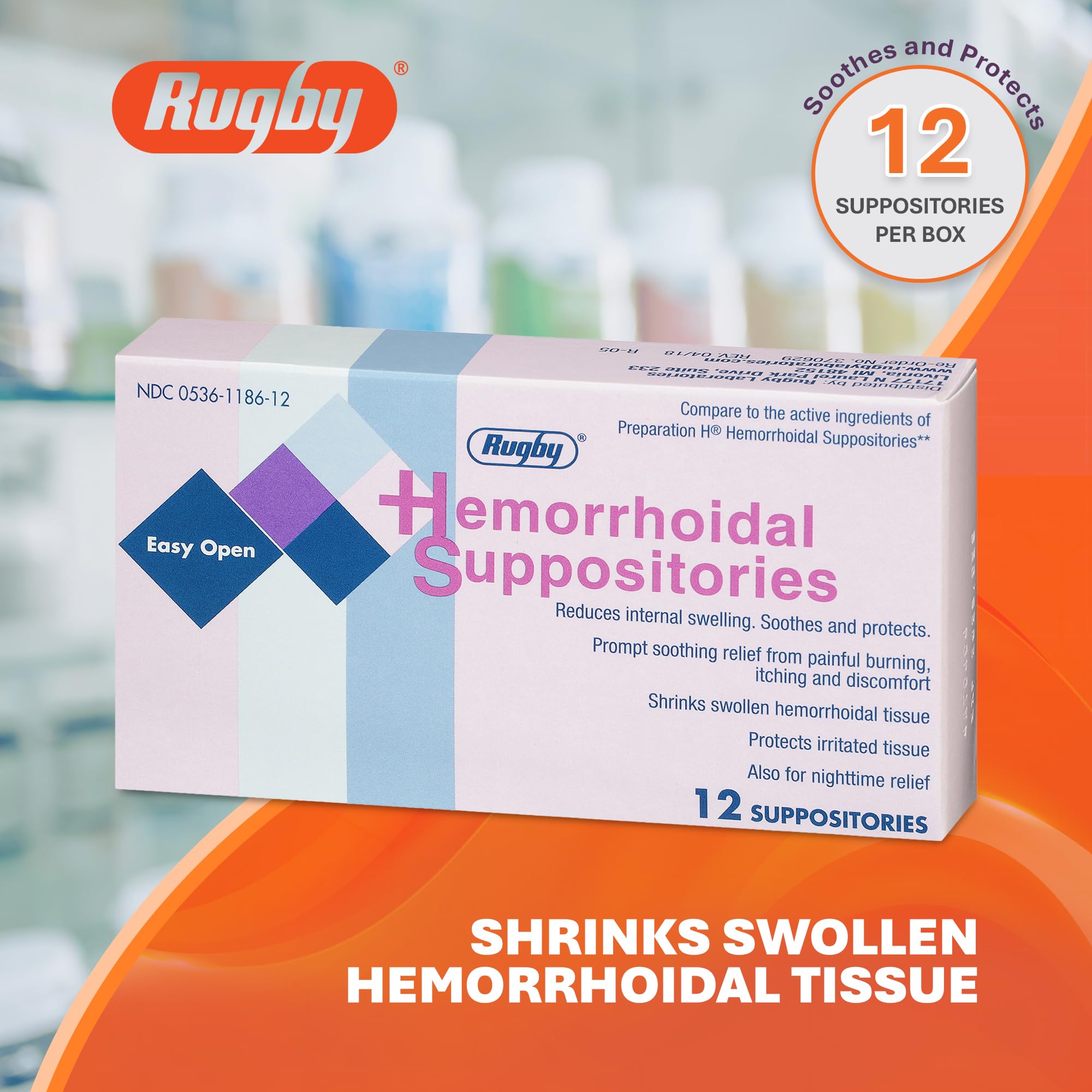 Suppositoires Rugby – insertion facile et rapide après ouverture de l’emballage