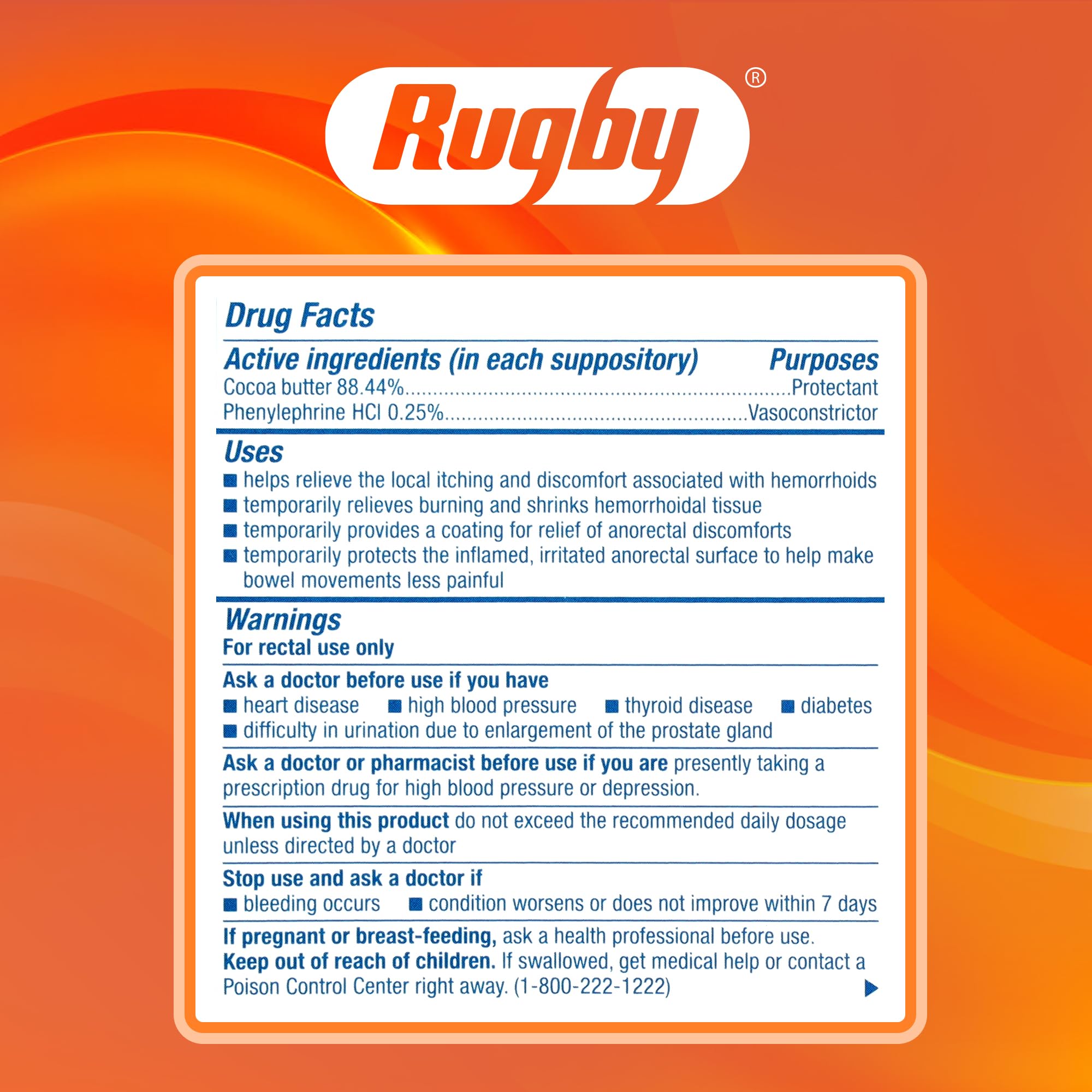 Rugby Suppositoires – usage pratique à domicile ou en voyage