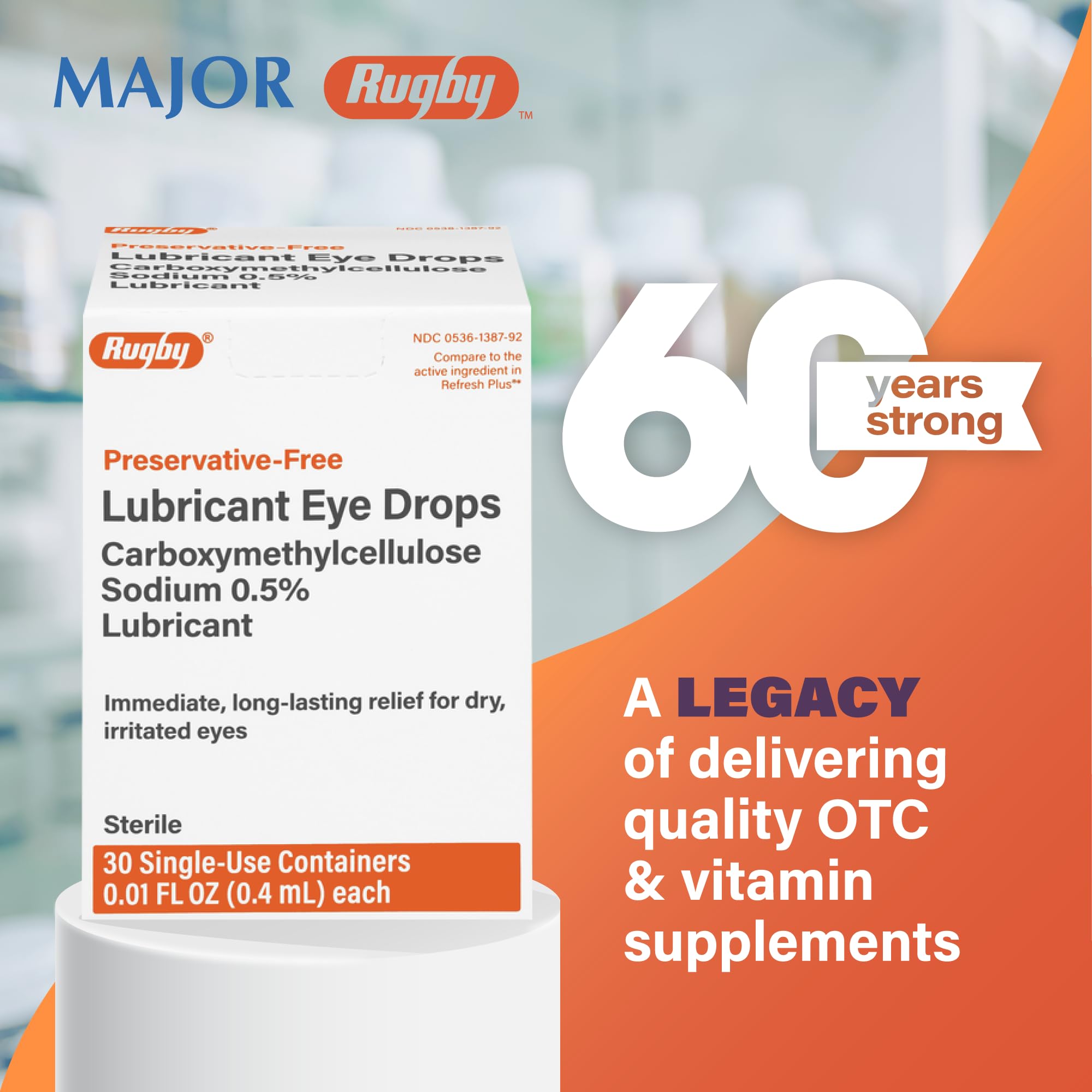 Utilisation quotidienne des gouttes Rugby pour apaiser le dessèchement oculaire.