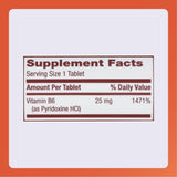 Rugby Laboratories vitamine B6 – étiquette claire et informations fiables.