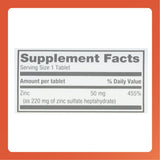 RUGBY LABORATORIES tablettes zinc sulfate 220 mg – formulation sans allergènes connus