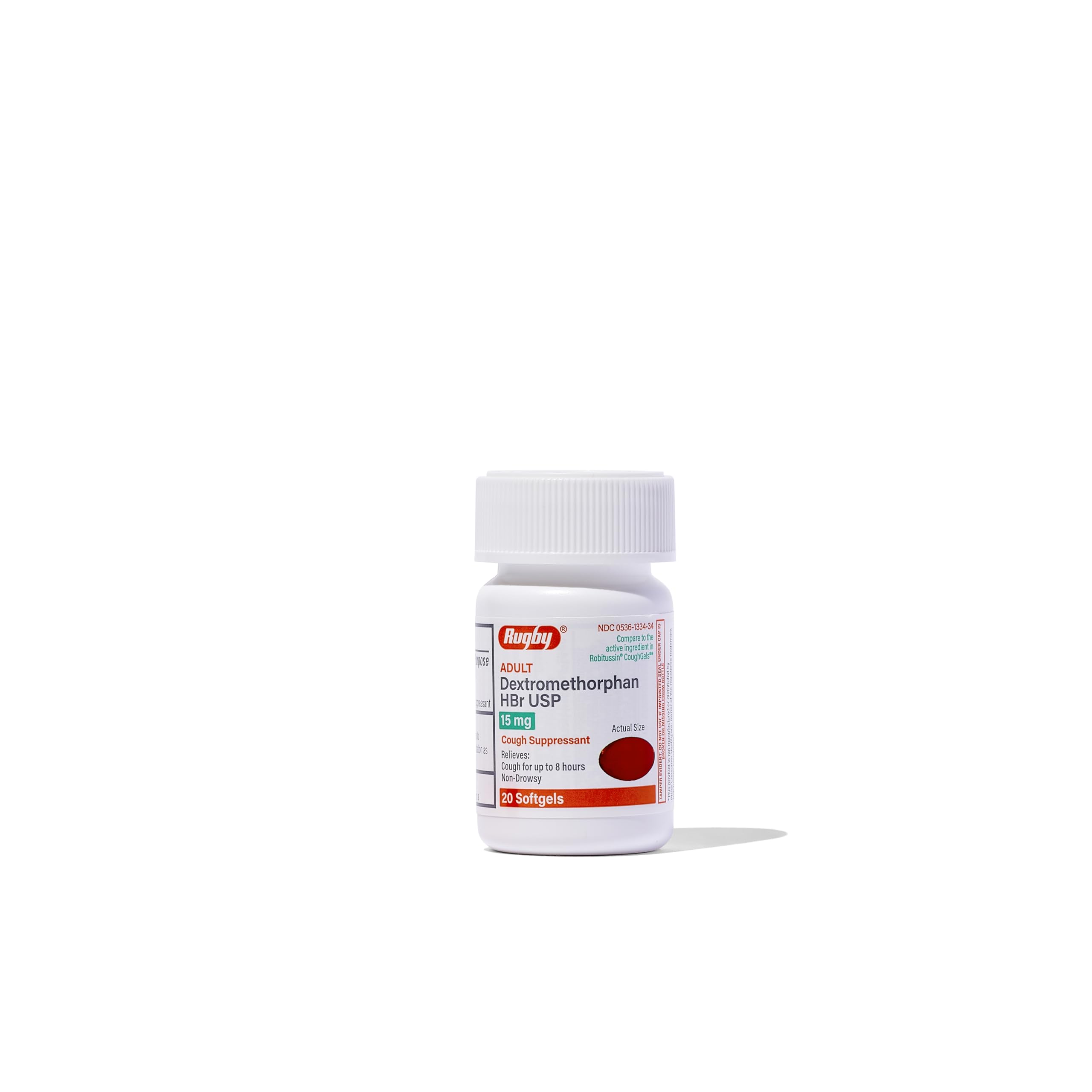 RUGBY LABORATORIES – Bouteille de suppresseur de toux, soulagement non somnolent pour l'adulte.
