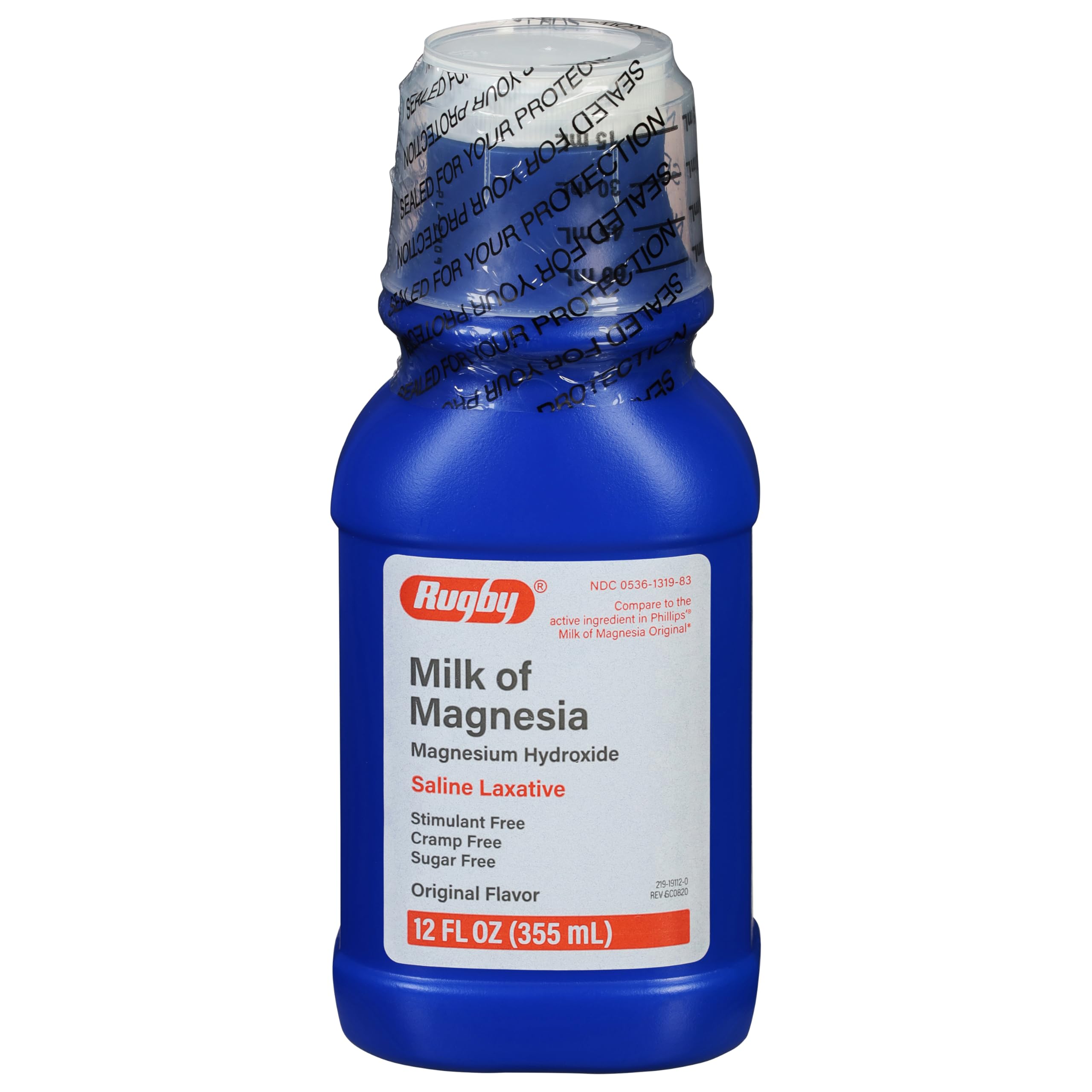 Rugby Lait de magnésie – bouteille originale, soulagement occasionnel de la constipation.