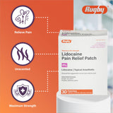 Pansement lidocaïne Rugby utilisé toutes les 12 heures pour confort ciblé.