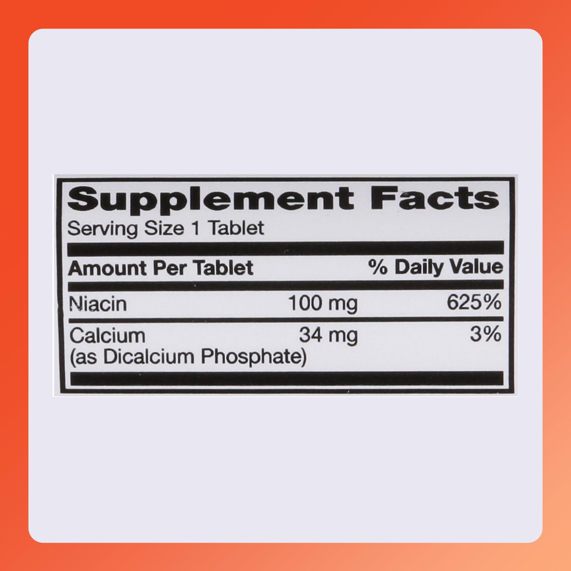 Rugby Niacin 100 mg - plan d'utilisation simple